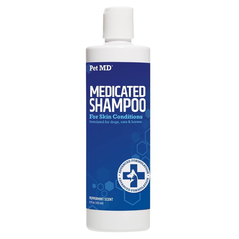Pet MD Medicated Shampoo for Dogs, Cats, & Horses with Ketoconazole