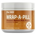thumbnail image 1 of Pet MD Wrap A Pill Peanut Butter Flavored Pill Paste for Dogs - Make a Pocket to Hide Pills and Medication for Pets - 59 Servings, 1 of 9