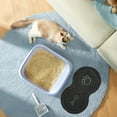 thumbnail image 1 of Pet Mat, Cats Bowl Mat, PVC Watersafe Non Slip Cats Litter Mat, Dog Food Bowl Mat, Pet Food Mat for Floor, 17x10 Inches, Durable and Long-Lasting Cat Bowl Mat, 1 of 6