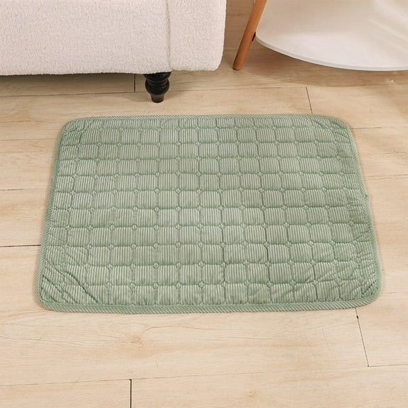 Pet Mat Cozy Pad, Washable Corduroy, Hygienic Design, Easy-clean Pet Bed, Space-saving Foldable, Durable Cotton Sleeping Pad, Topliu