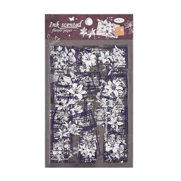 Pet Materials Sticker Pack With 6 Unique Designs Waterproof Art Supplies For Bullets Journals And Diaries