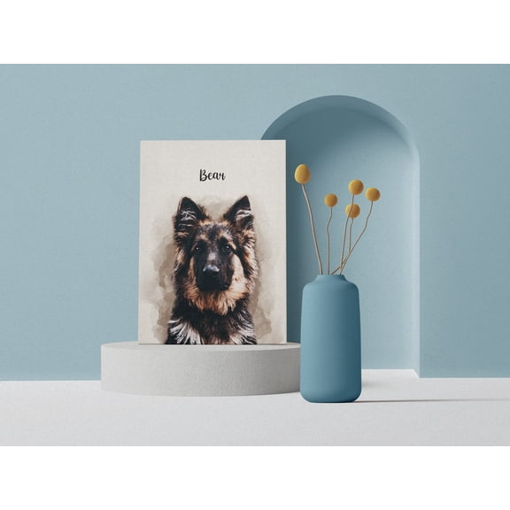 Pet Memorial Canvas Wall Art Custom Portrait Personalized Gift 11x14