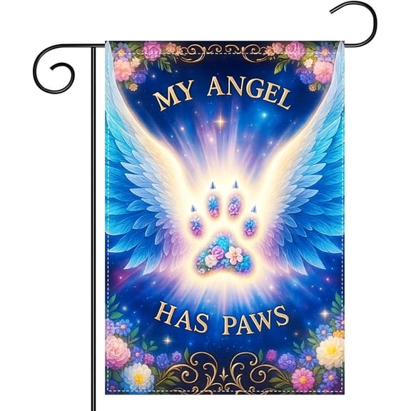 Pet Memorial Garden Flag, Double-Sided Outdoor Banner for Yard, Lawn, Porch or Cemetery Decoration in Memory of Pets, 12 x 18 Inch