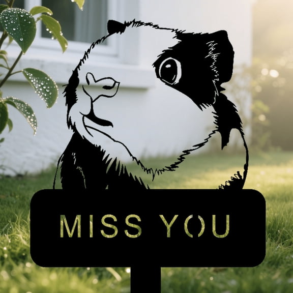 Pet Memorial Garden Stake - Handmade Personalized Grave Marker For Guinea Pig, Hamster & Rabbit - Sympathy Gift For Pet Loss, Outdoor Yard Decor - Garden Decor, Patio Memorial, Holiday gift