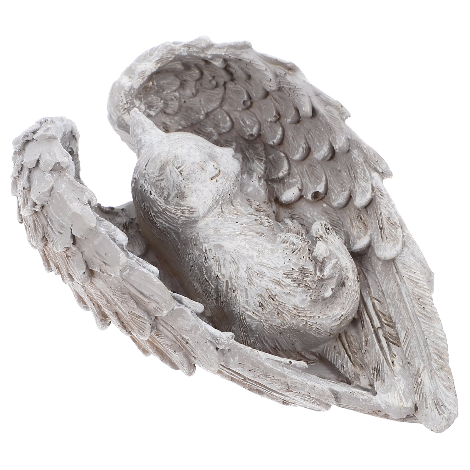 Pet Memorial Grave Marker Angel Statue Stone Cat for Animal Sculpture