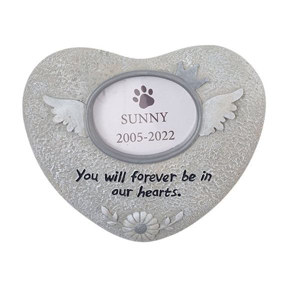 Pet Memorial Headstone, Personalized Pet Gravestone For Cat Dog, Outdoor Grave Marker For Cats Dogs, Weatherproof Pet Tombstone For Garden Yard, Commemorative Keepsake For Lost