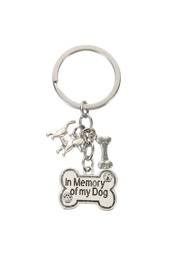 Pet Memorial Keychain Pet Keepsake Key Chain Dog Memorial Key Ring Pendant Metal Memorial Keychain