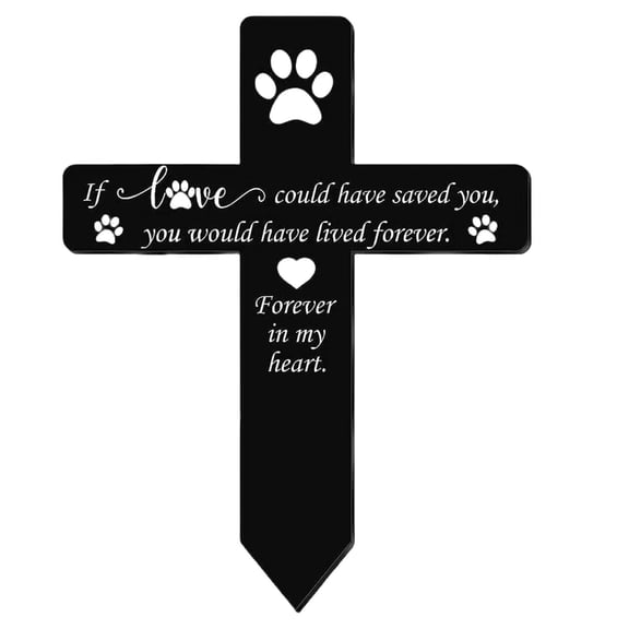 Pet Memorial Pet Dog Cats Grave Marker Acrylic Stake for Indoor and Outdoor Use Cats Memorial Graveside Sign for Garden