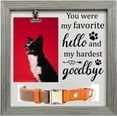 thumbnail image 1 of Pet Memorial Picture Frame 9x9 inch You Were My Favorite Hello and Hardest Goodbye Pet Picture Frames with Photo Clip Collar Holder Wood Memorial Gifts Frame for Loss of Dog Cat Pet Gray, 1 of 9