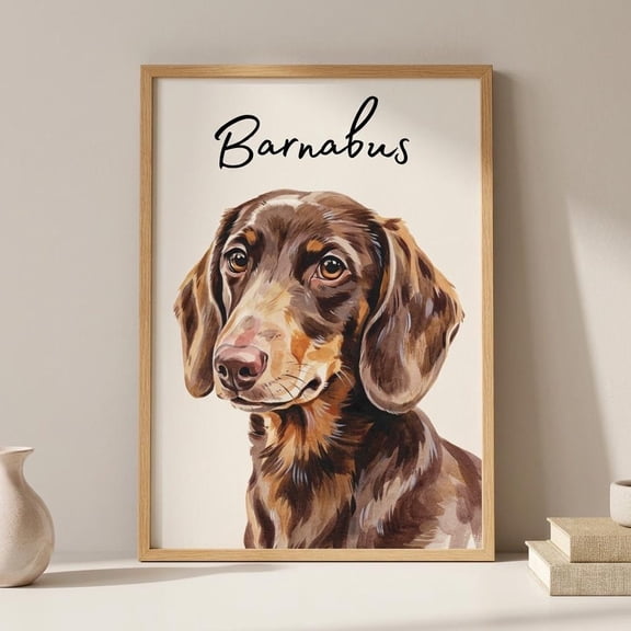 Pet Memorial Portrait Rainbow Bridge Wall Art Print, Unframed Paper Poster 8x10in