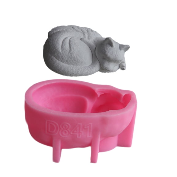 Pet Memorial Resin Molds Suitable for Preserving Ashes and Hair with Sleeping Dog and Cats Figurines in Various Sizes