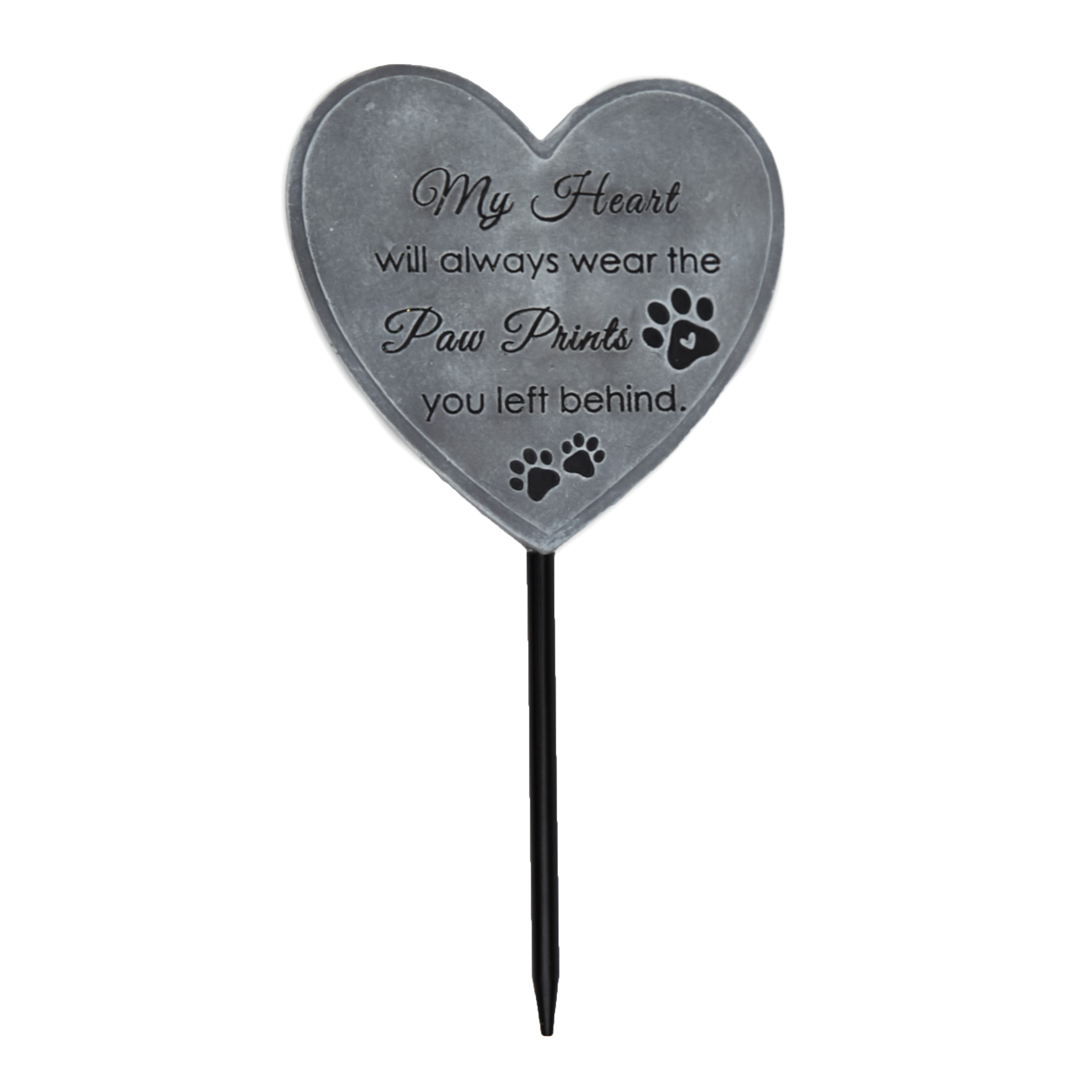 Pet Memorial Stake "Paw Prints" Decorative Stake for Cats and Dogs