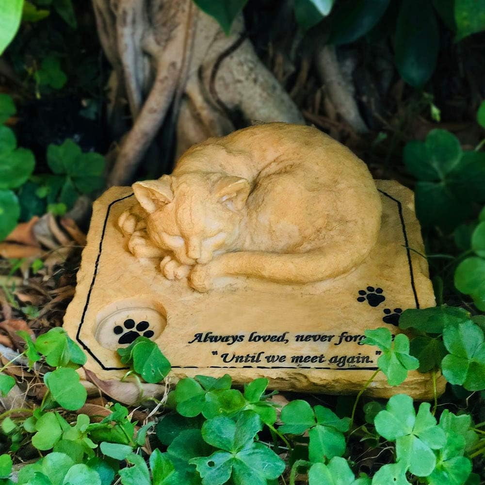 Pet Memorial Stone Marker for Cat, 3D Cat Garden Stone, Cat Grave ...