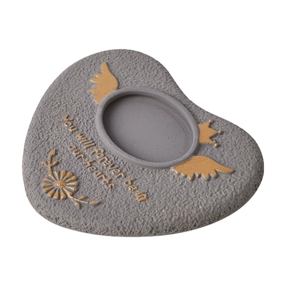 Pet Memorial Stone Outdoor Garden Cement Memorial Sign with Heart Message Pet Loss Gift Pet Remembrance Stone Pet Keepsake for Dog Cat Memorial Garden Stone for Pet Grave Marker