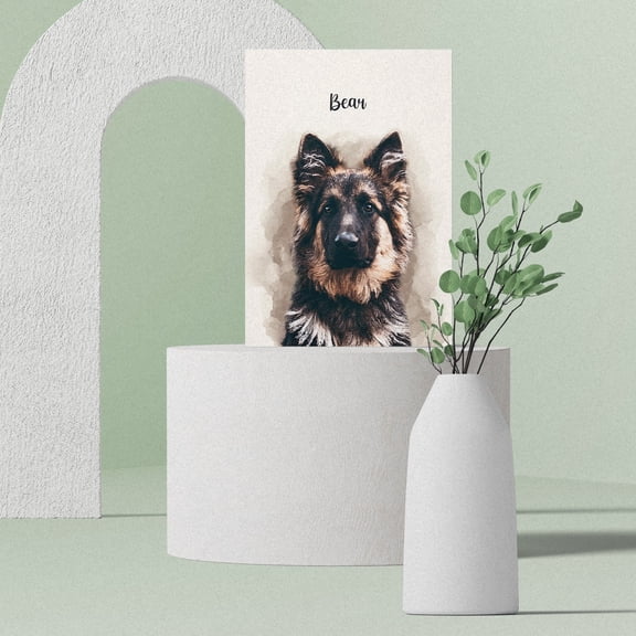 Pet Memorial Sympathy Gift Custom Portrait Personalized Dog Art Print 11x14