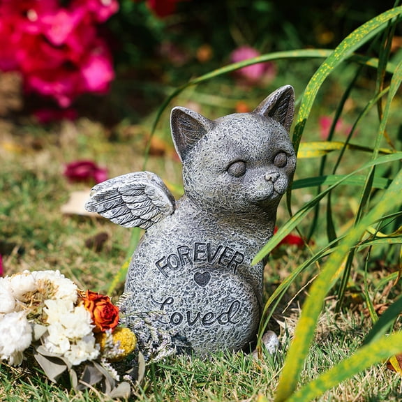 Pet Memorial Tombstone Ornament, Garden Patio Memorials for Cats and Dogs, Customizable Pet Memorial Statue, Remembrance Gift for Pets