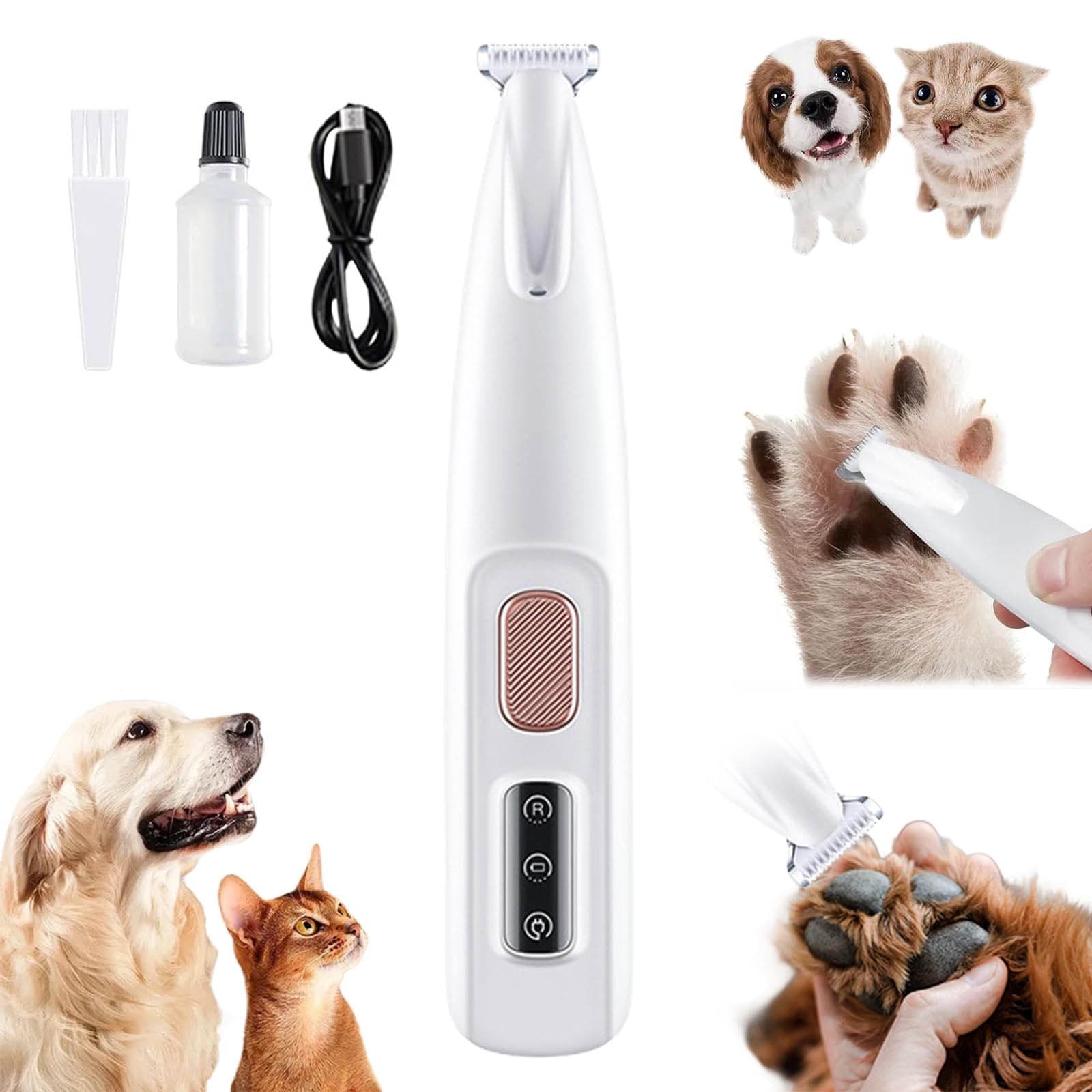 Pet Hair Clippers For Cats Easy To Clean Cat Pet Micro Precision Trimmer 18Mm Widen For Grooming