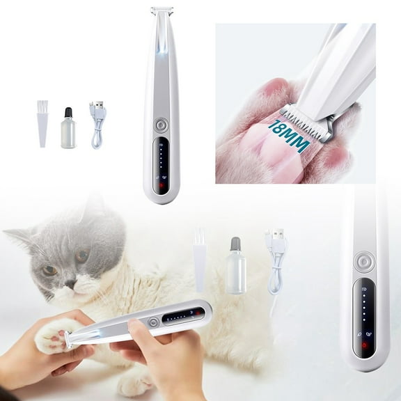 Pet Micro Precision Trimmer Function Pet Hair Trimmer With LED Light Low Noise Rechargeable Pet Trimmer For Pet Ears Face Eyes 10ml