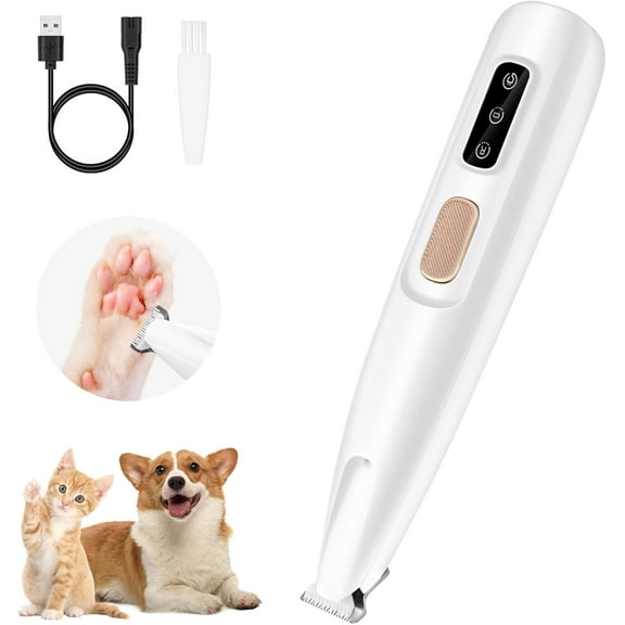 Pet Micro Precision Trimmer - Multifunctional Waterproof Rechargeable Grooming Razor with LED Light, 50dB Quiet for Dog & Cat Paws, Ears, Face, Sanitary Areas