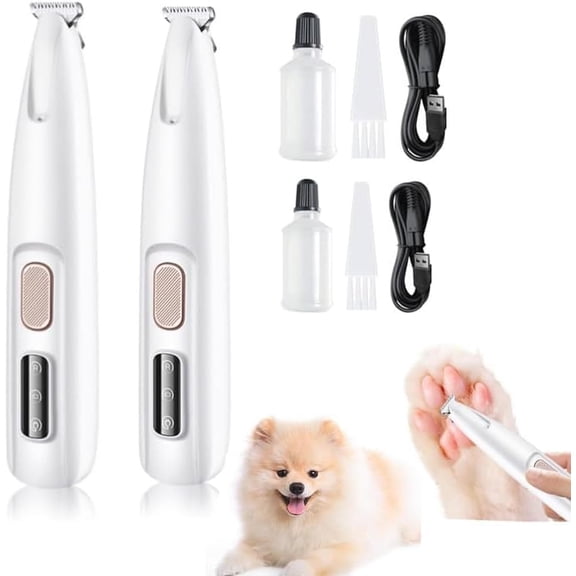 Pet Micro Trimmer, 2026 New Low Noise Cordless Dog/Cat Paw Trimmer, Rechargeable Pet Hair Trimmer for Grooming, Multifunctional Pet Hair Clippers