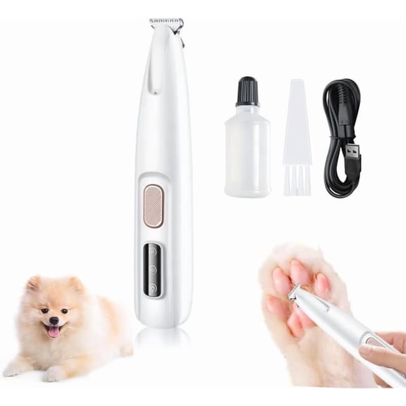 Pet Micro Trimmer, 2026 New Low Noise Cordless Dog/Cat Paw Trimmer, Rechargeable Pet Hair Trimmer for Grooming, Multifunctional Pet Hair Clippers