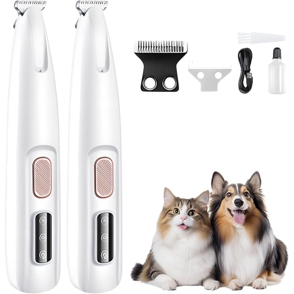 Pet MicroPrecision Trimmer, 2025 New Rechargeable Pet Trimmer, Waterproof Dog Hair Clipper for Home Use, Multifunctional Cordless Pets Clipper for Pets Owners (2)
