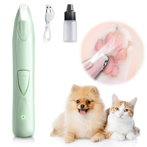 Pet Microprecision Trimmer, 2024 New Dog Trimmer for Paws Rechargeable Small Dog Grooming Clippers with LED Light, Multifunctional Pet Dog Paw Hair Trimmer for Dogs Grooming (White)