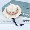 thumbnail image 1 of Pet Mini Straw Hats for Small Dogs and Cats, Adjustable Chin Strap and Breathable Weave, Sun Protection and Stylish Summer Accessory for Outdoor Adventures and Photo Shoots, 1 of 1