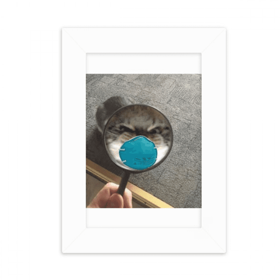 Pet Mirror Angry Head Cat Happy Desktop Photo Frame Picture Display Decoration Art Painting