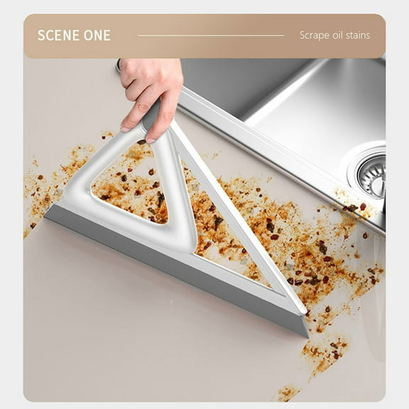 Multifunctional Magic Broom and Squeegee,V Shape Squeegee Broom for Floor,Detachable Silicone Sweeping Besom with Stainless Steel Handle for Clean Liquid,Pet Hair Remover