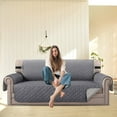 thumbnail image 1 of Reversible Quilted Sofa Cover,Non-Slip Sofa Slipcover,Waterproof 3 Cushion Couch Sofa Slipcover Cover Furniture Protector,Washable Couch Cover and Elastic Straps for Kids,Dogs,Pets, 1 of 8