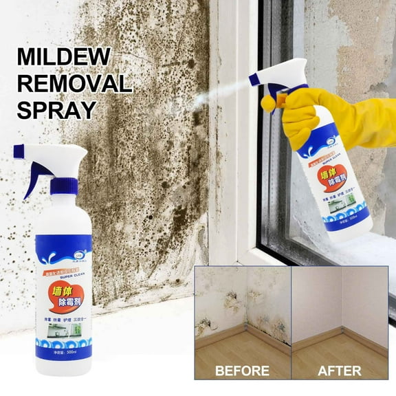 Wall Mildew Remover Spray,Household Mildew Remover for Wall and Ceiling,Strength Mildews Remover and Cleaner,All-Purpose Odor Remover for Carpet,Bathroom,Walls,Wood,Shower and Car