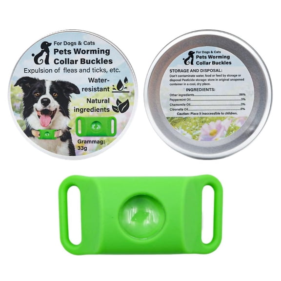 Pet Mosquito Repellent Collar - Adjustable, with Replaceable Capsules, for Dogs & Cats, Waterproof