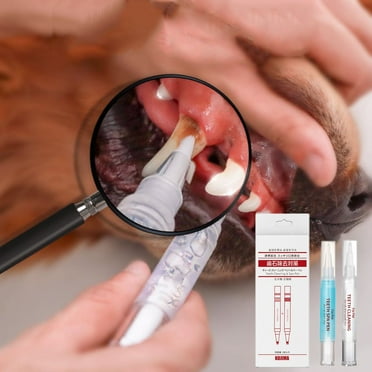Pet Mouth Guard Pet Toothbrush + Teeth Beautifying Pencil Set-Easy And Efficient Cleaning Care For Pet Teeth Health, White -No015