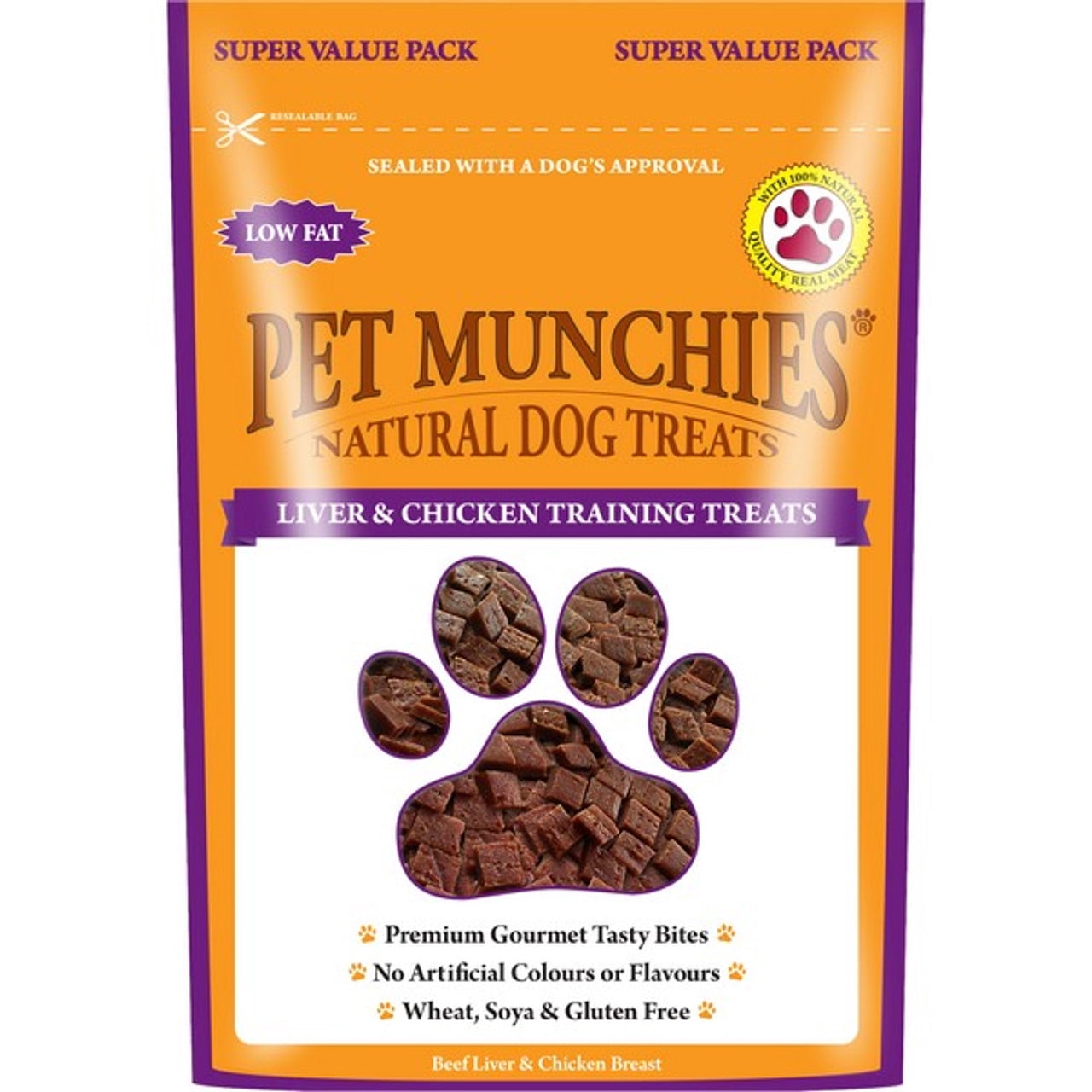 Pet Munchies Dog Training Treats Liver and Chicken 150g Case of 8