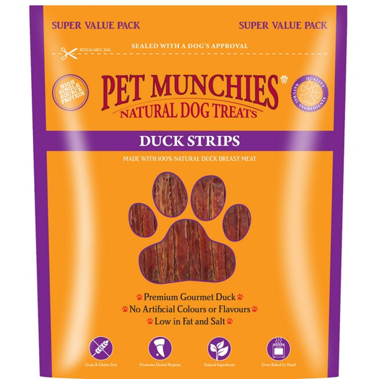Pet Munchies Duck Strips 320g Case of 3