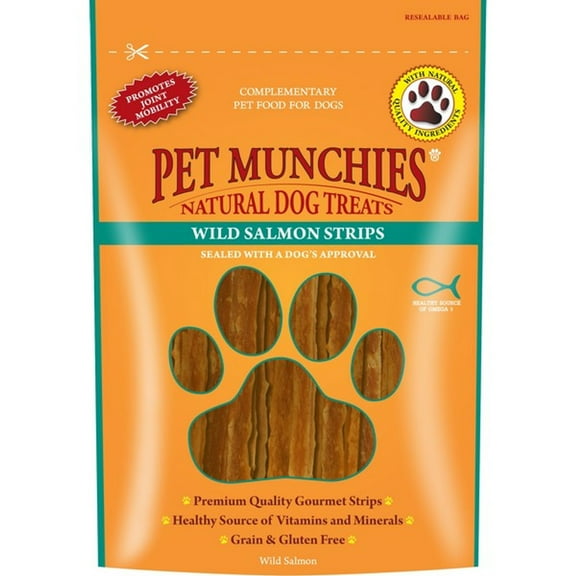 Pet Munchies Wild Salmon Strips 80g Case of 8
