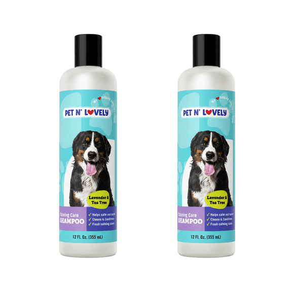 Pet N' Lovely Calming Care Shampoo, 12 oz, Lavender Scent, Soothes & Relaxes Pets 2 Pack