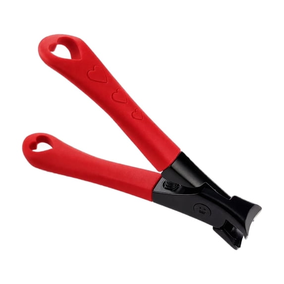 Pet Nail Clipper, Heart Shape Handle Large Opening Red 1 Pack, Professional Grooming Tool for Small Medium Large Dogs Cats, Safe Trimming for Home Pet Grooming Use