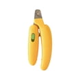thumbnail image 1 of Pet Nail Clippers for Dogs and Cats, Safety Trimming Tool with Guard to Prevent Bleeding, Banana Shaped Grooming Scissors for Small Pet Animals, Yellow, 1 of 4