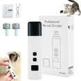 thumbnail image 1 of Pet Nail Grinder, Electric Dog Cat Nail Trimmer with 2 Grinding Heads & 360° Settings, Low Noise 40dB File for Small Medium Large Pets, Rechargeable, Yin-09, 1 of 5