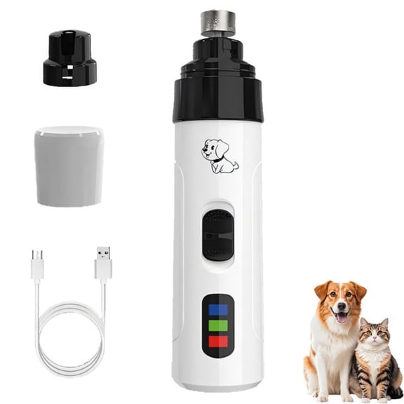 Pet Nail Grinder for Dogs,2025 Upgraded Rechargeable Electric Dog Nail File,Portable Silent Dog Nail Trimmers,Multipurpose Pet Paws Grooming Tool (A)