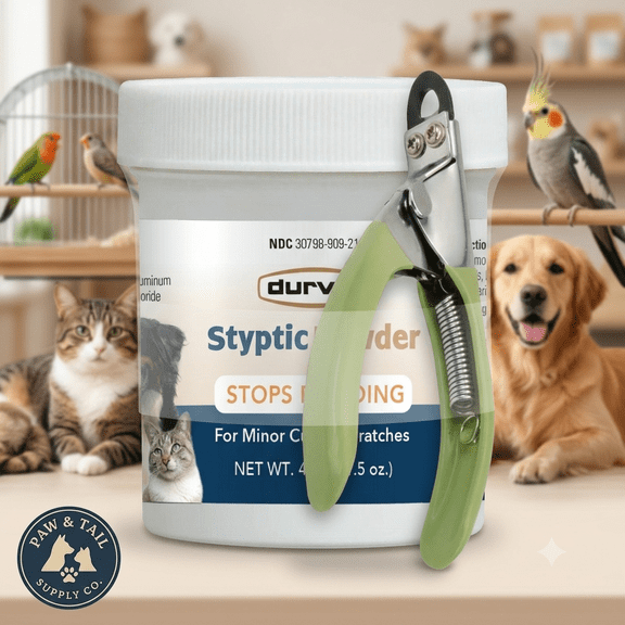 Pet Nail Trimmer & Styptic Powder Pet Nail Care Bundle for Dogs, Cats & Birds