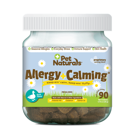 Pet Naturals Anxiety & Allergy Relief Soft Chews for Dogs, Duck, 90 Count Jar