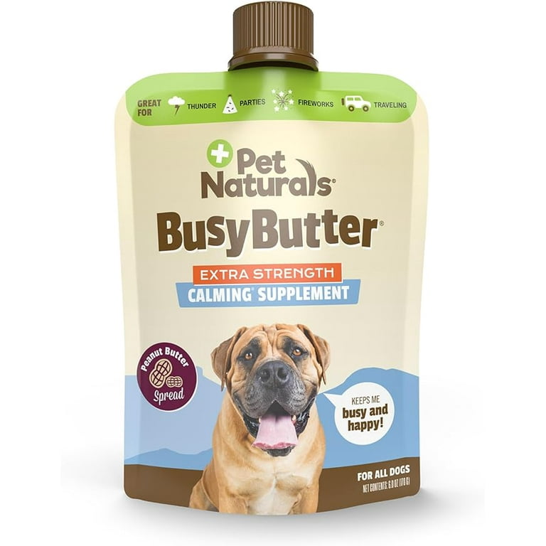 Pet Naturals BusyButter Extra Strength Calming Peanut Butter with Melatonin for Dogs Great for Treats Lick Mats Training Calming and Enrichment Toys Walmart