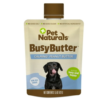 Pet Naturals Busybutter Calming Peanut Butter for Dogs, Stress and Anxiety Support, 1.5oz Pouch