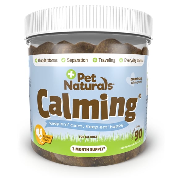 Pet Naturals Calming Chews for Dogs, Chicken, 90 Count