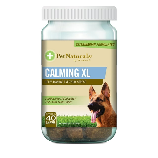Pet Naturals Calming XL, Anxiety Supplements for Dogs 75lbs plus, 40