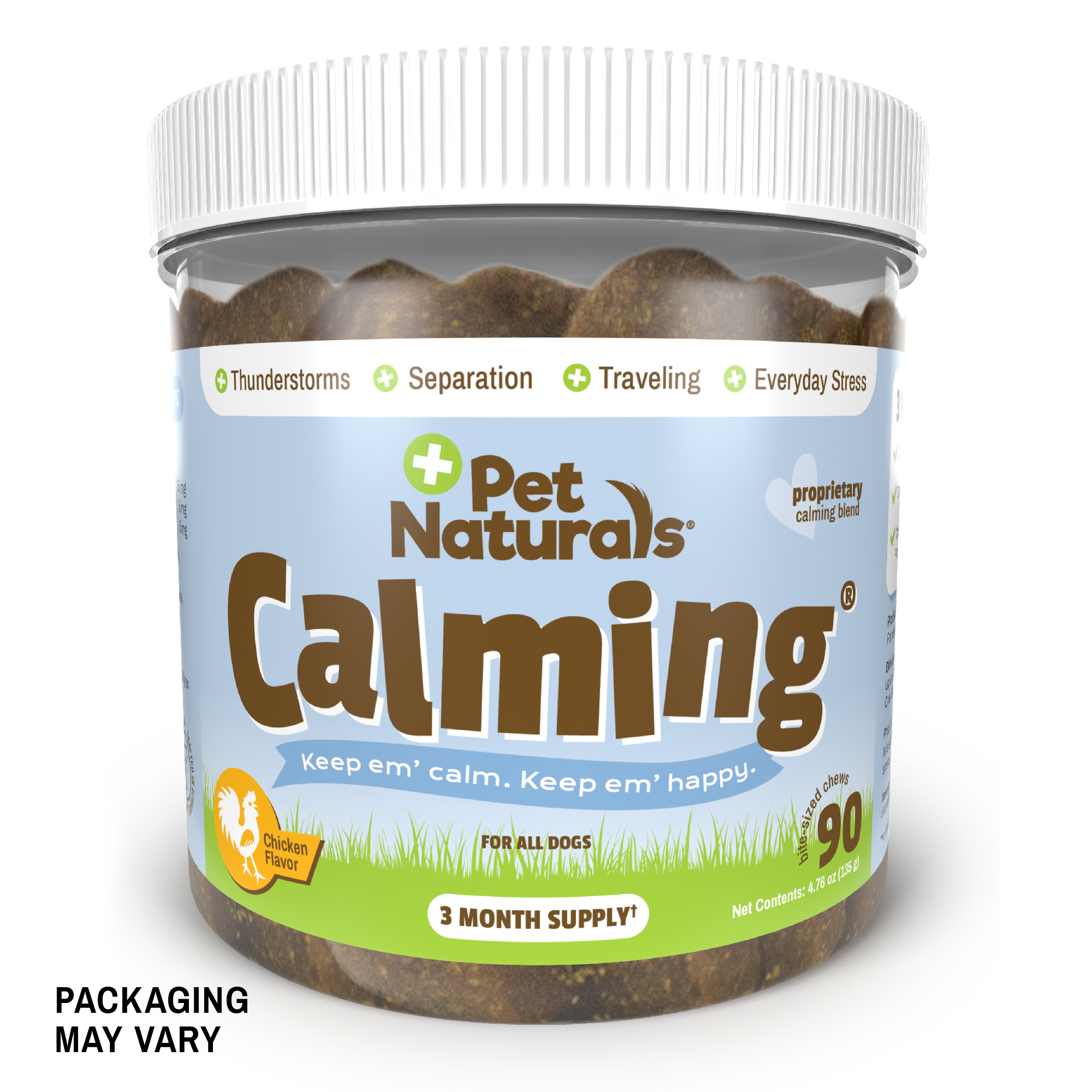 Pet Naturals Calming for Dogs, Anxiety Support Supplement, 90 Bite-Sized Chews - image 1 of 9