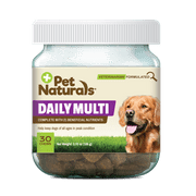 Pet Naturals Daily Overall Wellbeing Multivitamin Soft Chews for Dogs, Vegetable Flavor 30 Count Jar